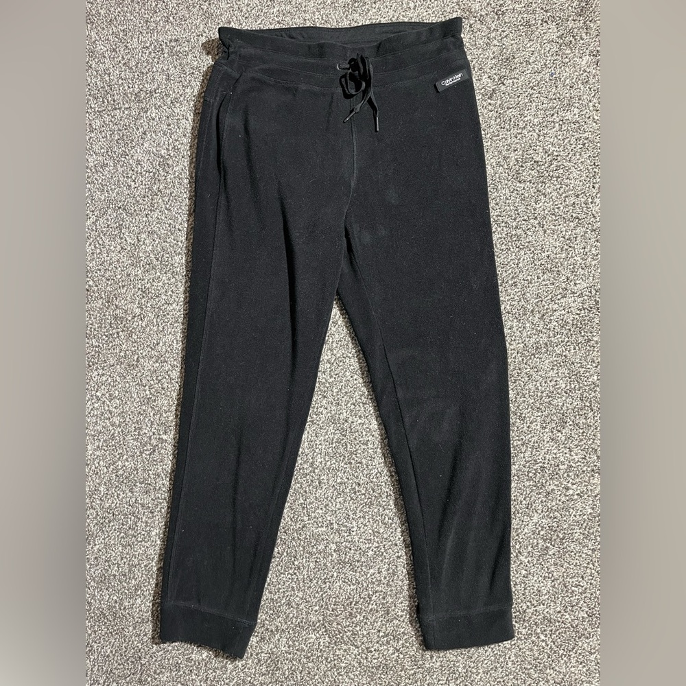 Calvin Klein Performance Quick-Dry Black fleece stretch pants M
